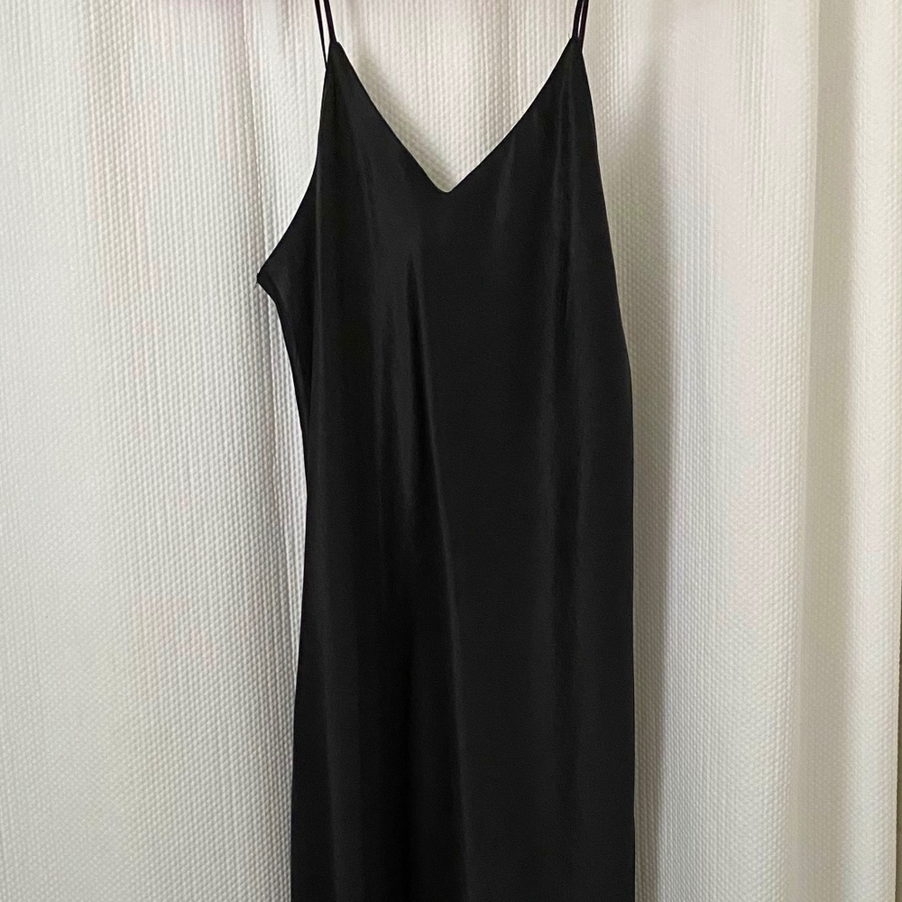 J.O. Intimates Black Nightgown, Slip Dress, Poly, M, Like New Party, Bedtime